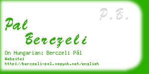 pal berczeli business card