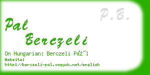 pal berczeli business card